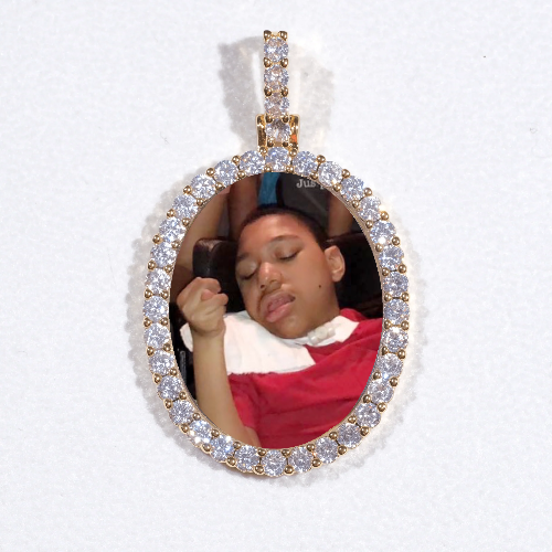 3D Oval Custom Picture Pendant