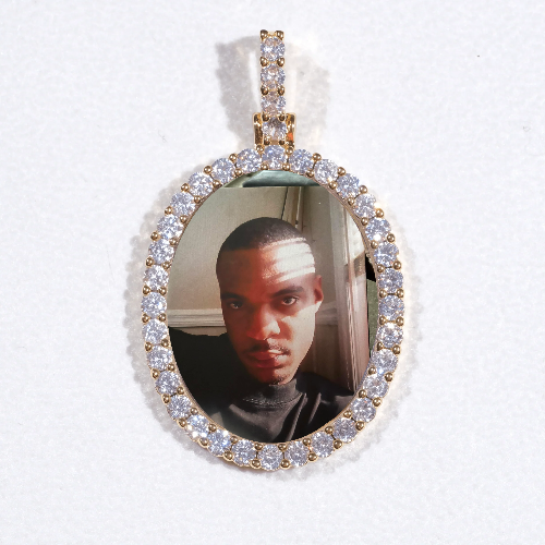 3D Oval Custom Picture Pendant