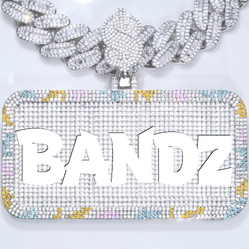 CUSTOM LETTER NECKLACE 3D COLORFUL SQUARE