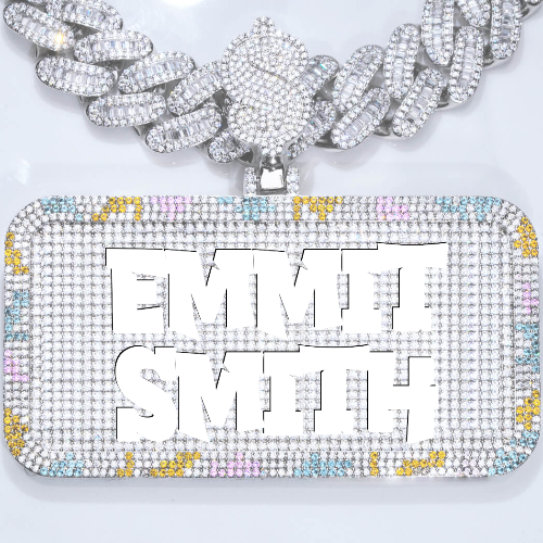 CUSTOM LETTER NECKLACE 3D COLORFUL SQUARE