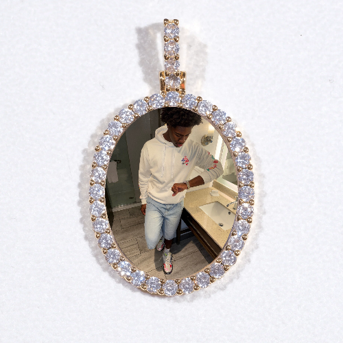 3D Oval Custom Picture Pendant