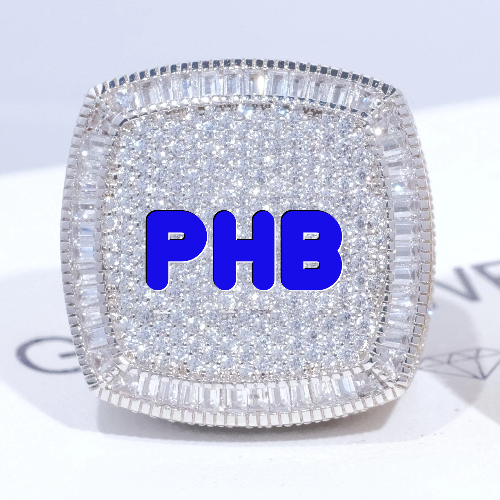 CUSTOM LETTER 3D ICED RING