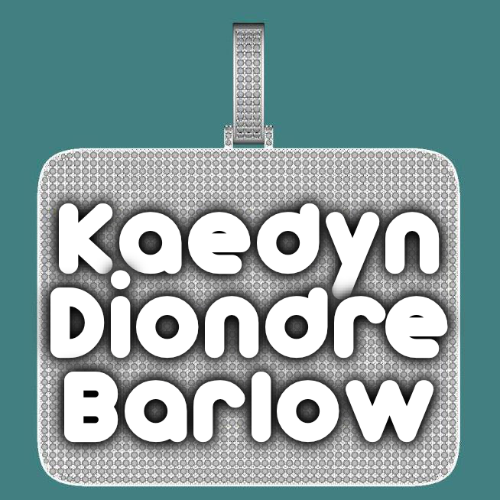 CUSTOM LETTER NECKLACE 3D BIG SQUARE