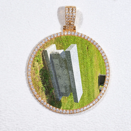 MEDIUM 3D CIRCLE CUSTOM PICTURE PENDANT