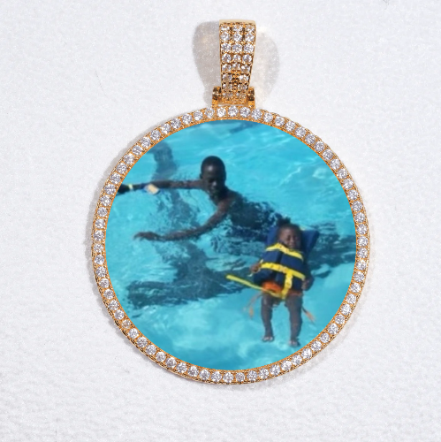MEDIUM 3D CIRCLE CUSTOM PICTURE PENDANT