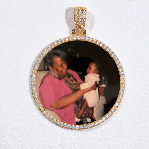 MEDIUM 3D CIRCLE CUSTOM PICTURE PENDANT