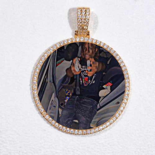 MEDIUM 3D CIRCLE CUSTOM PICTURE PENDANT