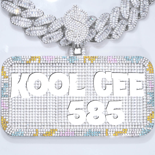 CUSTOM LETTER NECKLACE 3D COLORFUL SQUARE