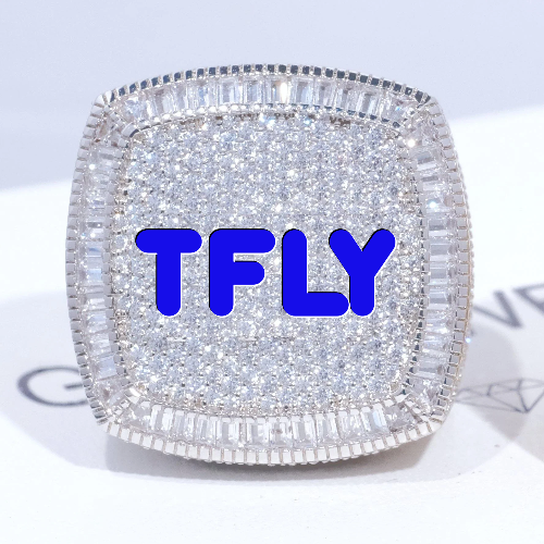 CUSTOM LETTER 3D ICED RING