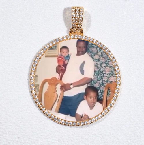 MEDIUM 3D CIRCLE CUSTOM PICTURE PENDANT