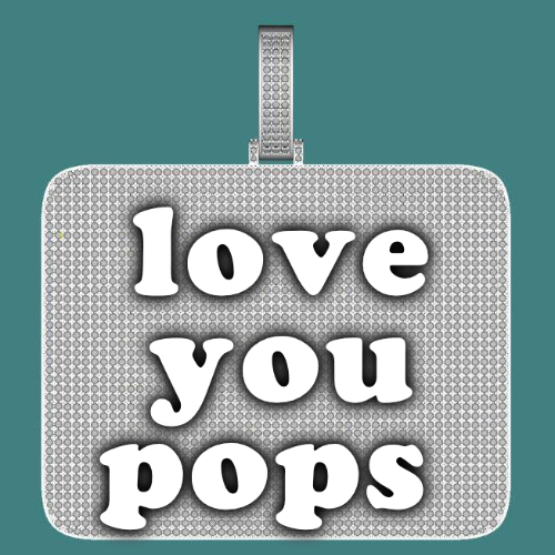 CUSTOM LETTER NECKLACE 3D BIG SQUARE
