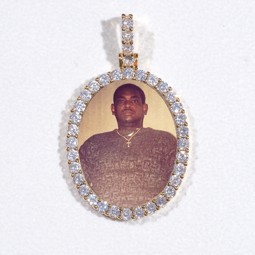 3D Oval Custom Picture Pendant