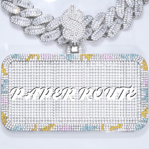 CUSTOM LETTER NECKLACE 3D COLORFUL SQUARE