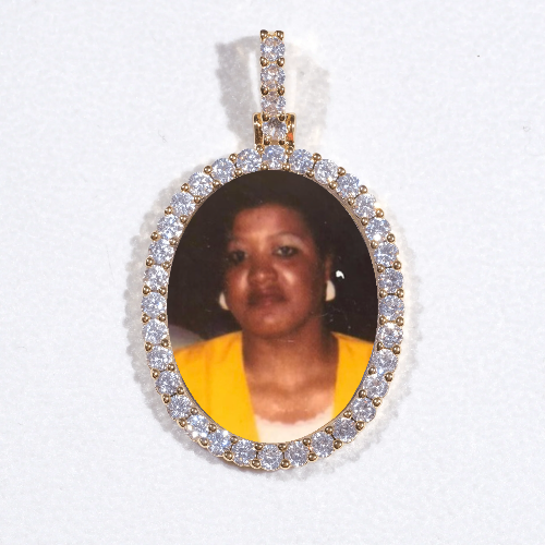 3D Oval Custom Picture Pendant