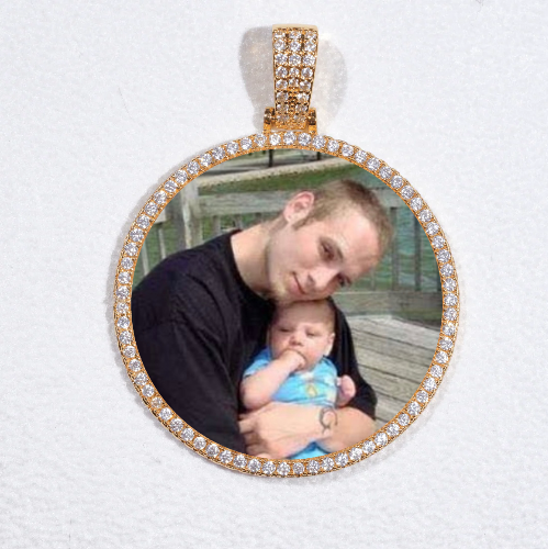 MEDIUM 3D CIRCLE CUSTOM PICTURE PENDANT