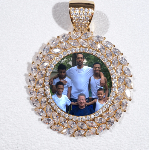 Large 3D Wheat Ear Custom Picture Pendant