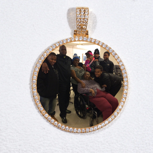 MEDIUM 3D CIRCLE CUSTOM PICTURE PENDANT