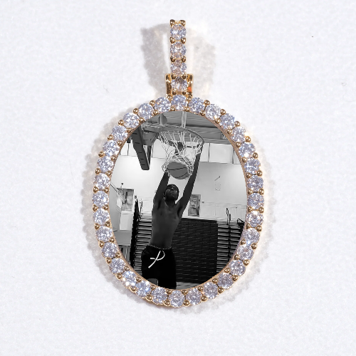3D Oval Custom Picture Pendant