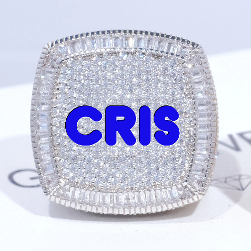 CUSTOM LETTER 3D ICED RING
