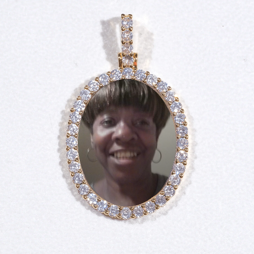 3D Oval Custom Picture Pendant