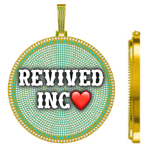 CUSTOM LETTER NECKLACE 3D BIG DISC