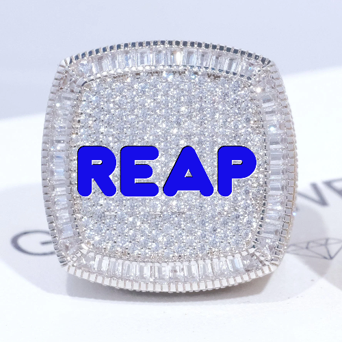 CUSTOM LETTER 3D ICED RING