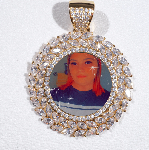 Large 3D Wheat Ear Custom Picture Pendant