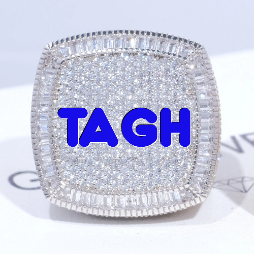 CUSTOM LETTER 3D ICED RING