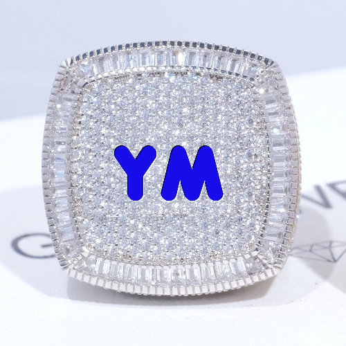 CUSTOM LETTER 3D ICED RING