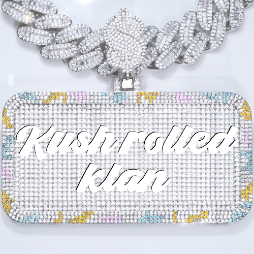CUSTOM LETTER NECKLACE 3D COLORFUL SQUARE