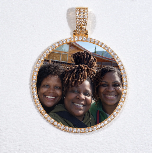 MEDIUM 3D CIRCLE CUSTOM PICTURE PENDANT