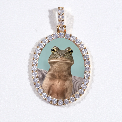 3D Oval Custom Picture Pendant