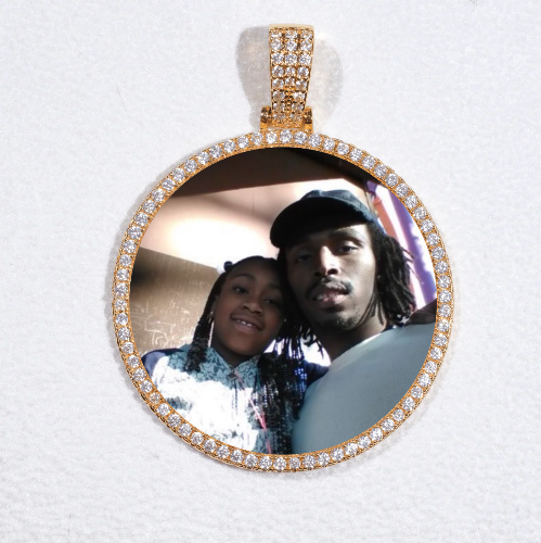 MEDIUM 3D CIRCLE CUSTOM PICTURE PENDANT