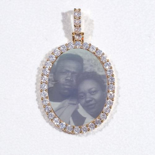 3D Oval Custom Picture Pendant