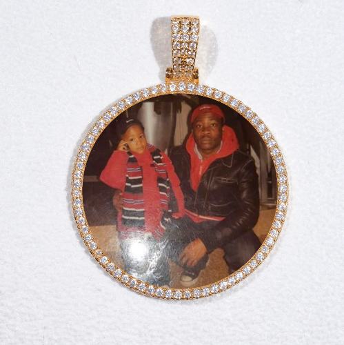 MEDIUM 3D CIRCLE CUSTOM PICTURE PENDANT