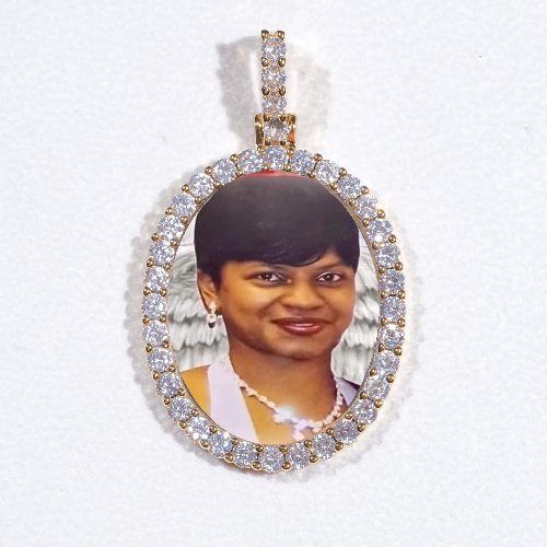 3D Oval Custom Picture Pendant