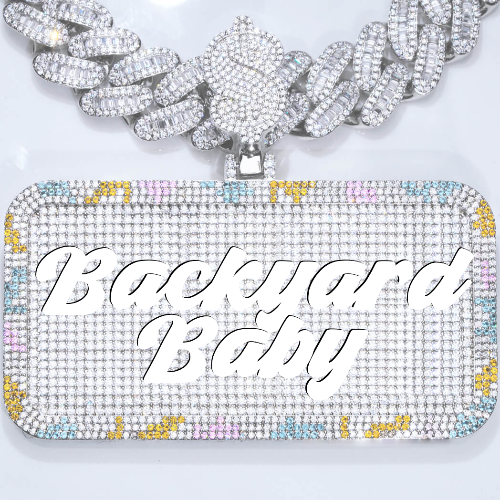 CUSTOM LETTER NECKLACE 3D COLORFUL SQUARE
