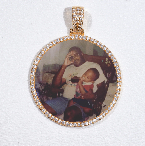 MEDIUM 3D CIRCLE CUSTOM PICTURE PENDANT