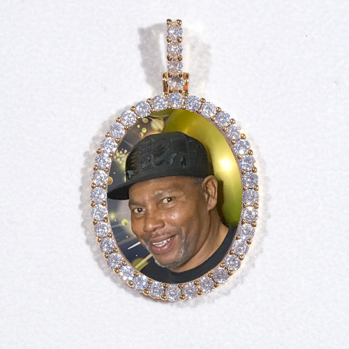 3D Oval Custom Picture Pendant