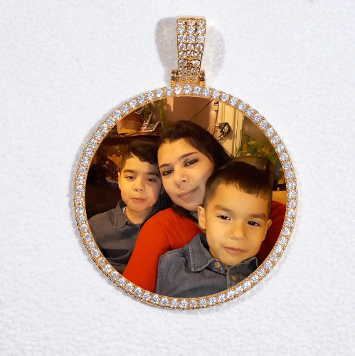 MEDIUM 3D CIRCLE CUSTOM PICTURE PENDANT