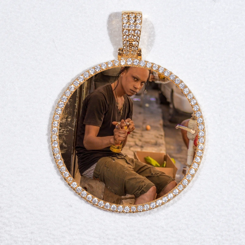 MEDIUM 3D CIRCLE CUSTOM PICTURE PENDANT