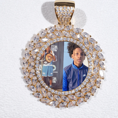 Large 3D Wheat Ear Custom Picture Pendant