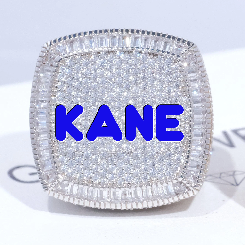 CUSTOM LETTER 3D ICED RING