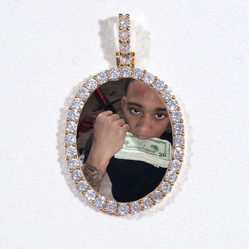 3D Oval Custom Picture Pendant