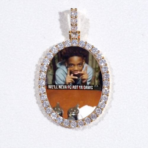 3D Oval Custom Picture Pendant
