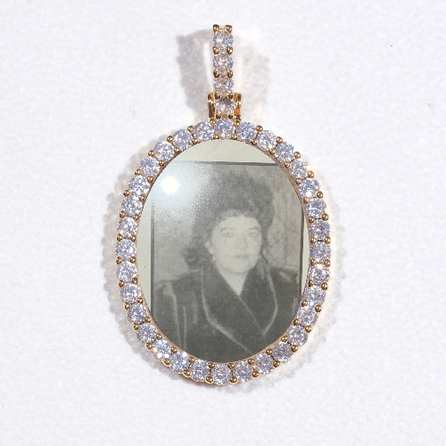 3D Oval Custom Picture Pendant