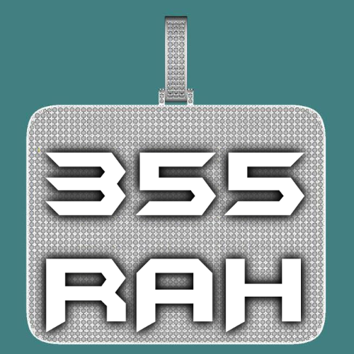 CUSTOM LETTER NECKLACE 3D BIG SQUARE