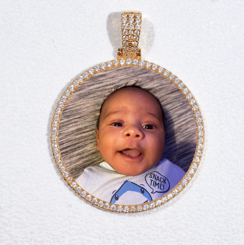 MEDIUM 3D CIRCLE CUSTOM PICTURE PENDANT