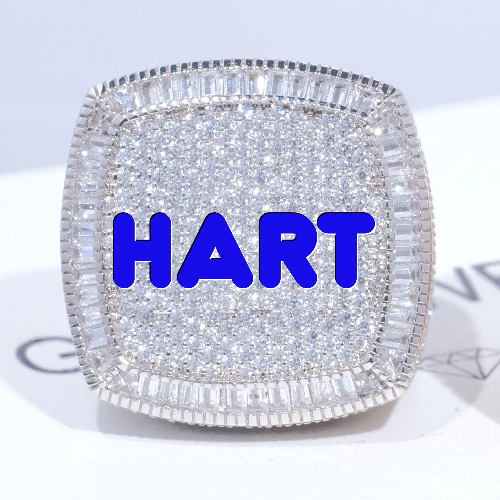 CUSTOM LETTER 3D ICED RING