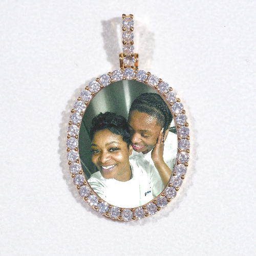 3D Oval Custom Picture Pendant